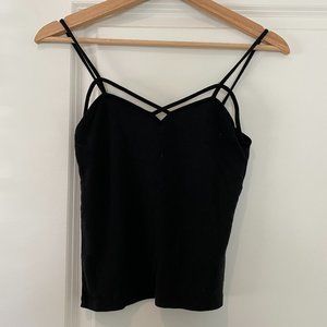 Black Lined Tank Top